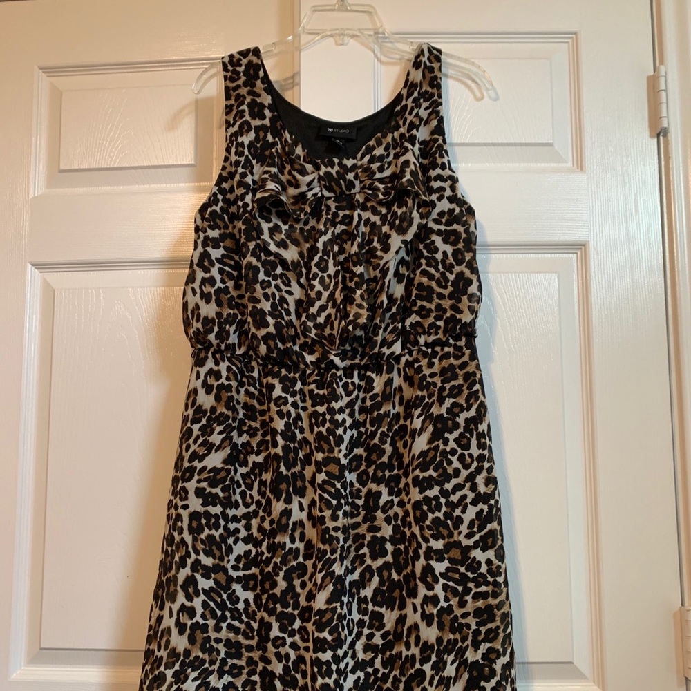 Shirt leopard print dress
